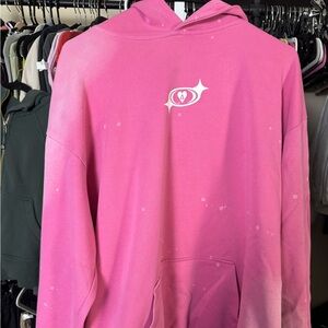 Aelfric Eden oversized pink splatter Hoodie